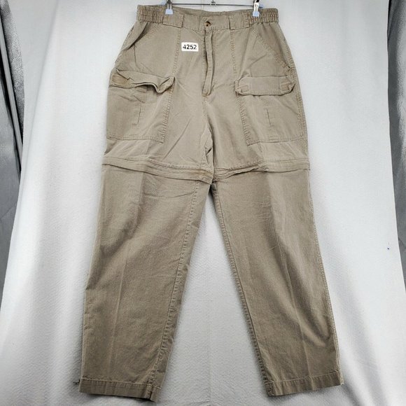 REDHEAD Pants Men's Convertible Cargo Cotton Blend Elastic Waist Brown Large - Picture 12 of 12